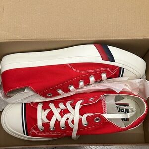 Pro-Keds Red Canvas Sneakers with White Soles